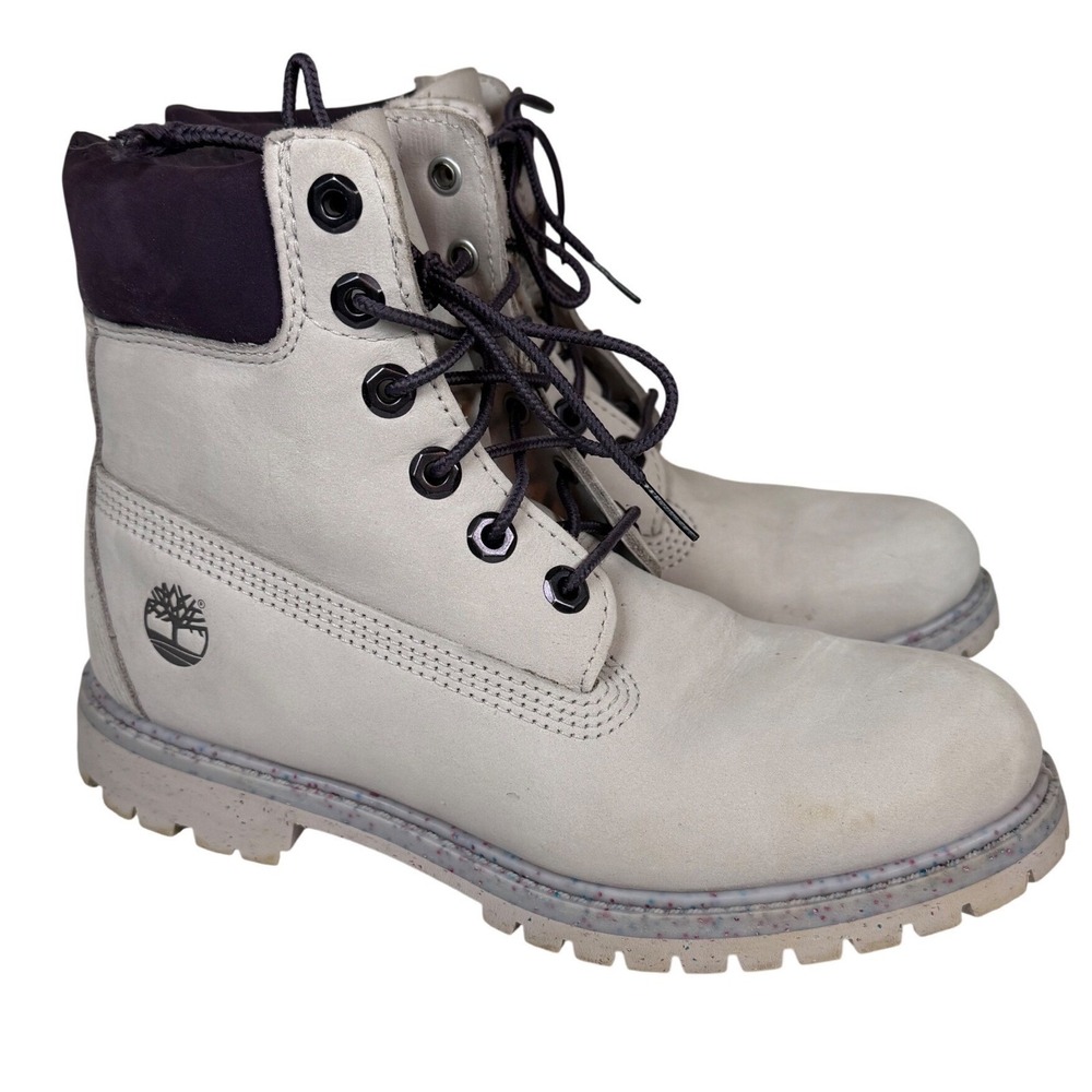 TIMBERLAND PREMIUM 6 INCH BOOT ICE CREAM, Purple, Women's Size 7.5